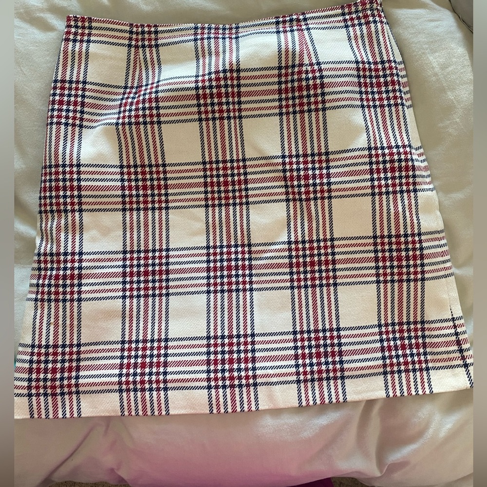 Brooks Brothers Plaid midi skirt